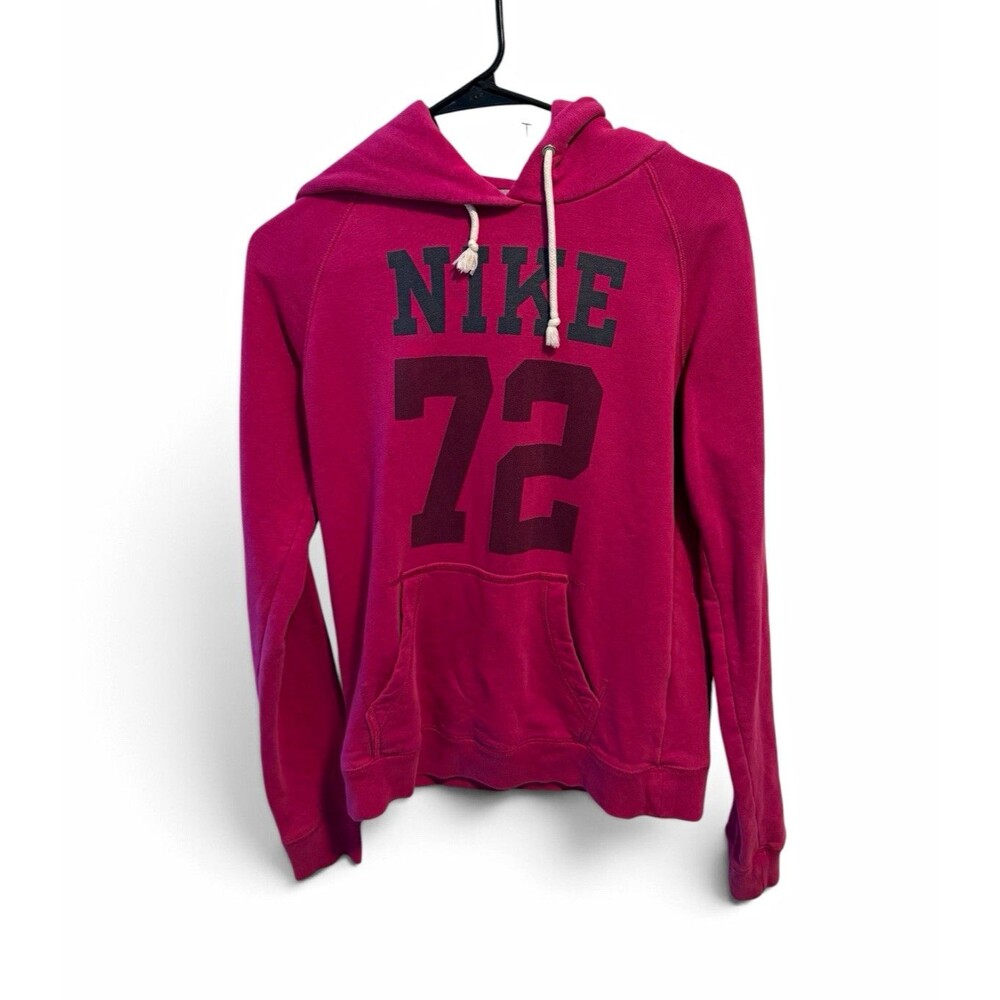 Nike Women’s Pink Pullover Hoodie S Regular Long Sleeve Logo Graphic Fleece